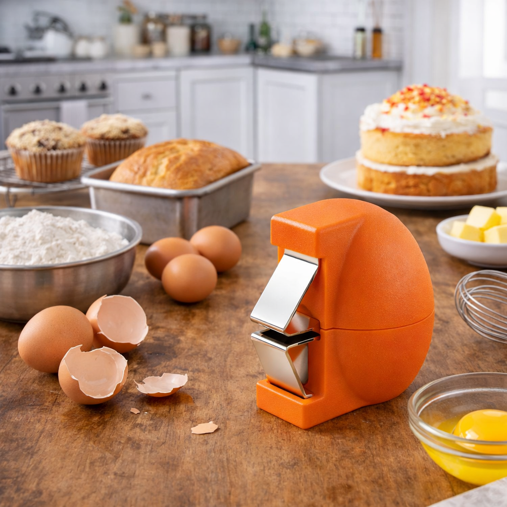 Stainless Steel Egg Cracker & Egg White Separator, Multifunctional Egg Opener Kitchen Tool for Baking, Cooking & Breakfast